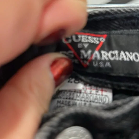 Guess by Georges Marciano HIGH WAIST black pinup denim jeans Made in USA - Picture 4 of 7
